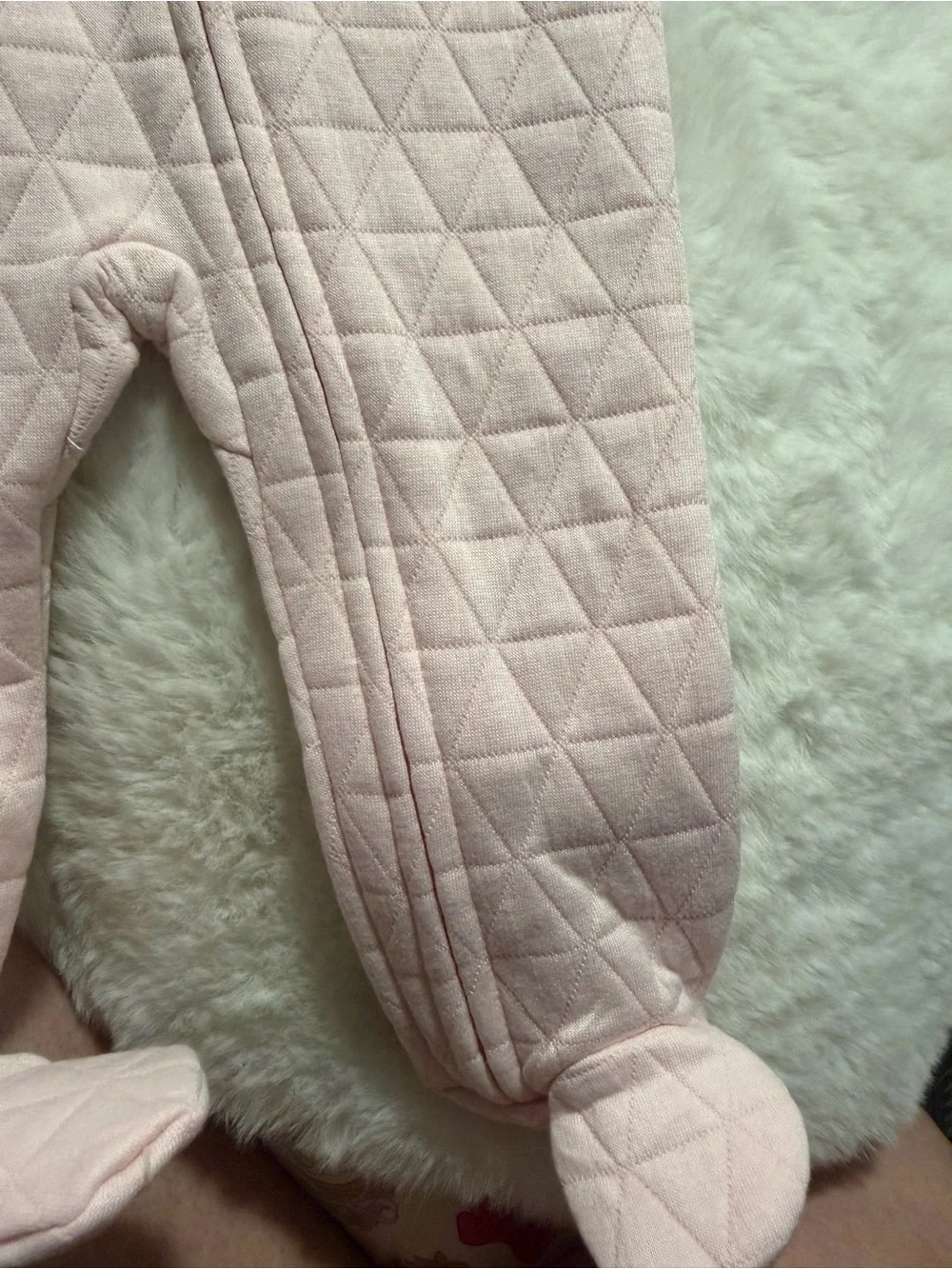 Disney Pink Quilted Baby 2-Piece Footie with Marie Patch